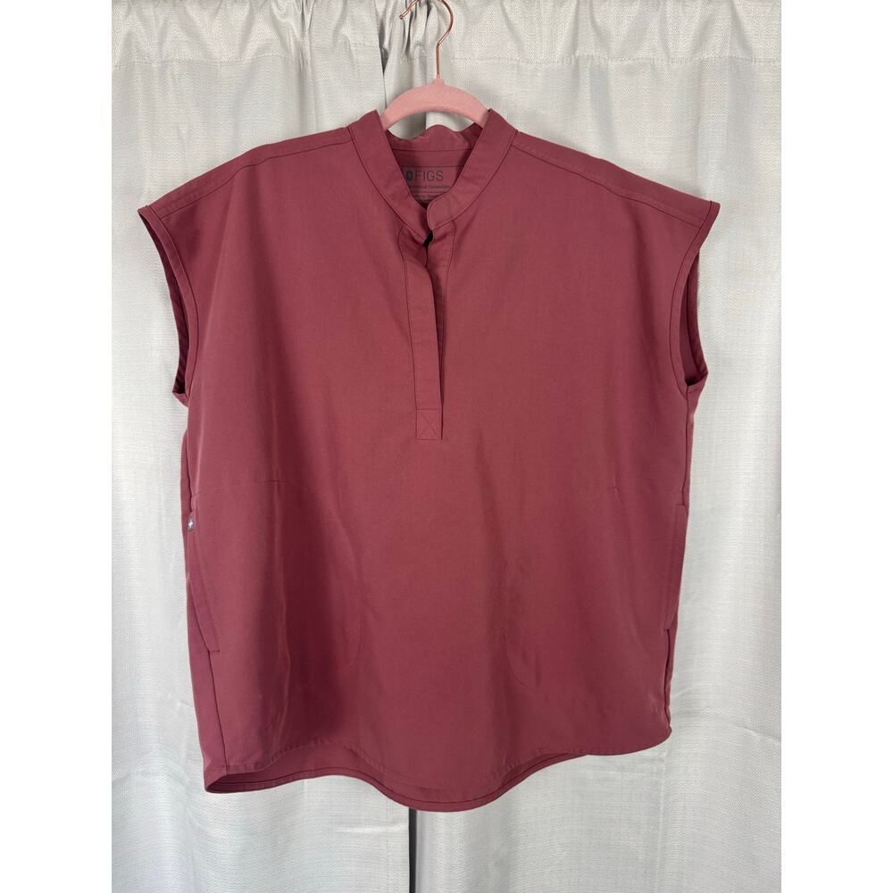 FIGS Technical Collection Rafaela Oversized Scrub Top M Mauve Dusty Rose Modern - Picture 2 of 5
